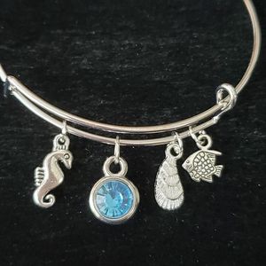 Under The Sea Silver Charm Slide Bracelet